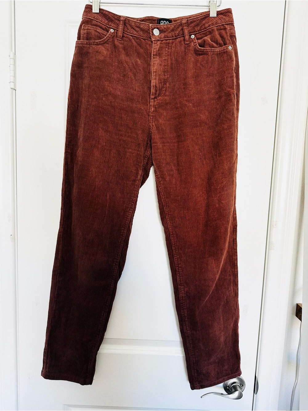 BDG Women’s Rust Brown Straight-Leg Corduroy Pants